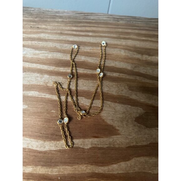 Long Swarovski Crystal Necklace Aurora Crystal Chain Unique Sparkly Jewelry 40" - Picture 6 of 6